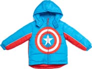 Marvel Avengers Hooded Zip-Up Puffer Jacket