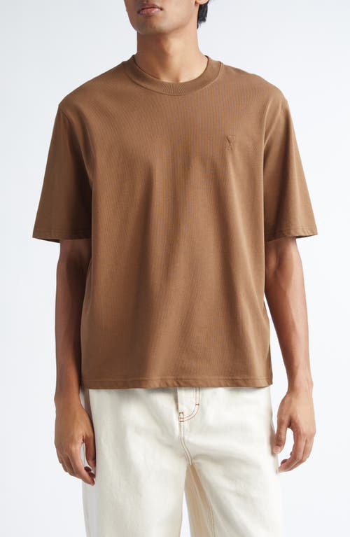 AMI PARIS Ami de Coeur Cotton T-Shirt in Hazelnut  product