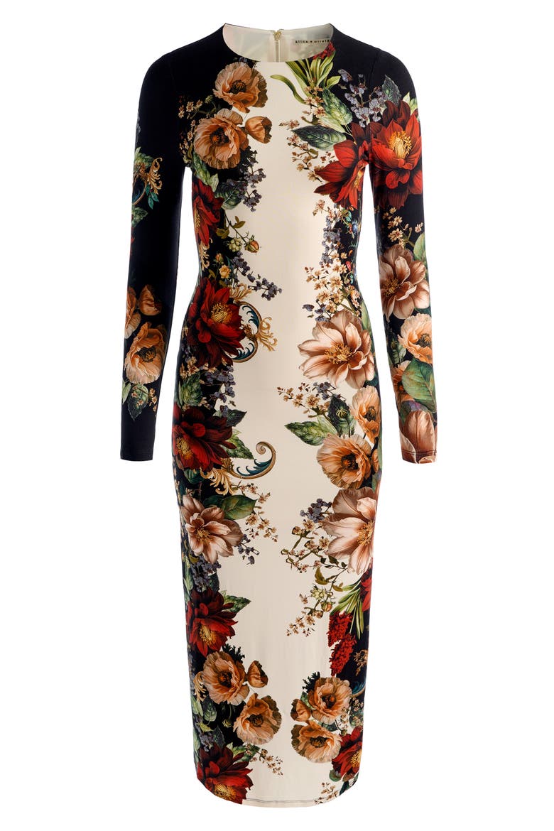 Delora Floral Midi Dress, Alternate, color, FLORAL RADIANCE