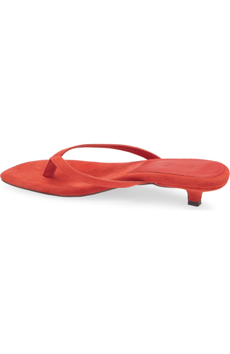 Madewell The Chiara Kitten Heel Sandal, Alternate, color, Bandana Red