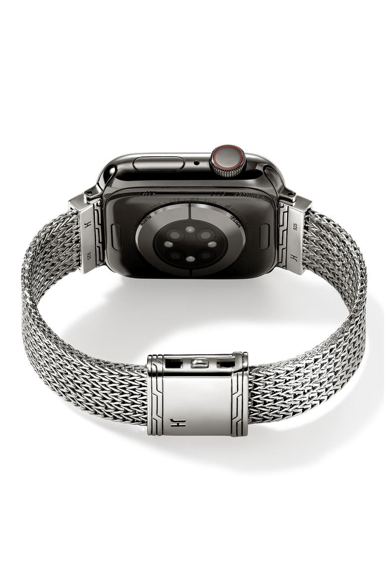 Smart Watch Strap Diamond Pavé, 18mm, Alternate, color, SILVER
