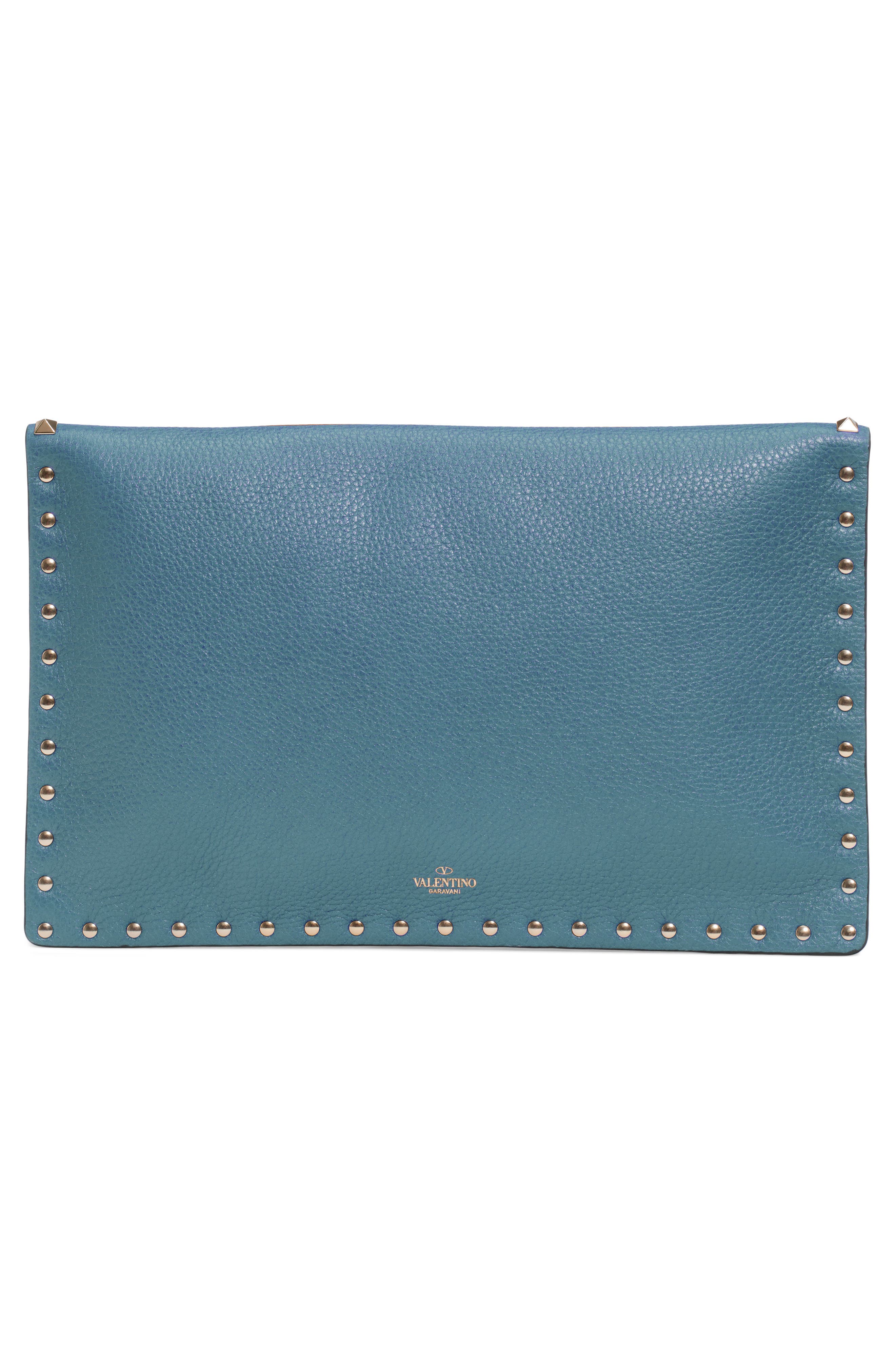 Valentino Garavani Large Rockstud Leather Envelope Pouch (Women ...