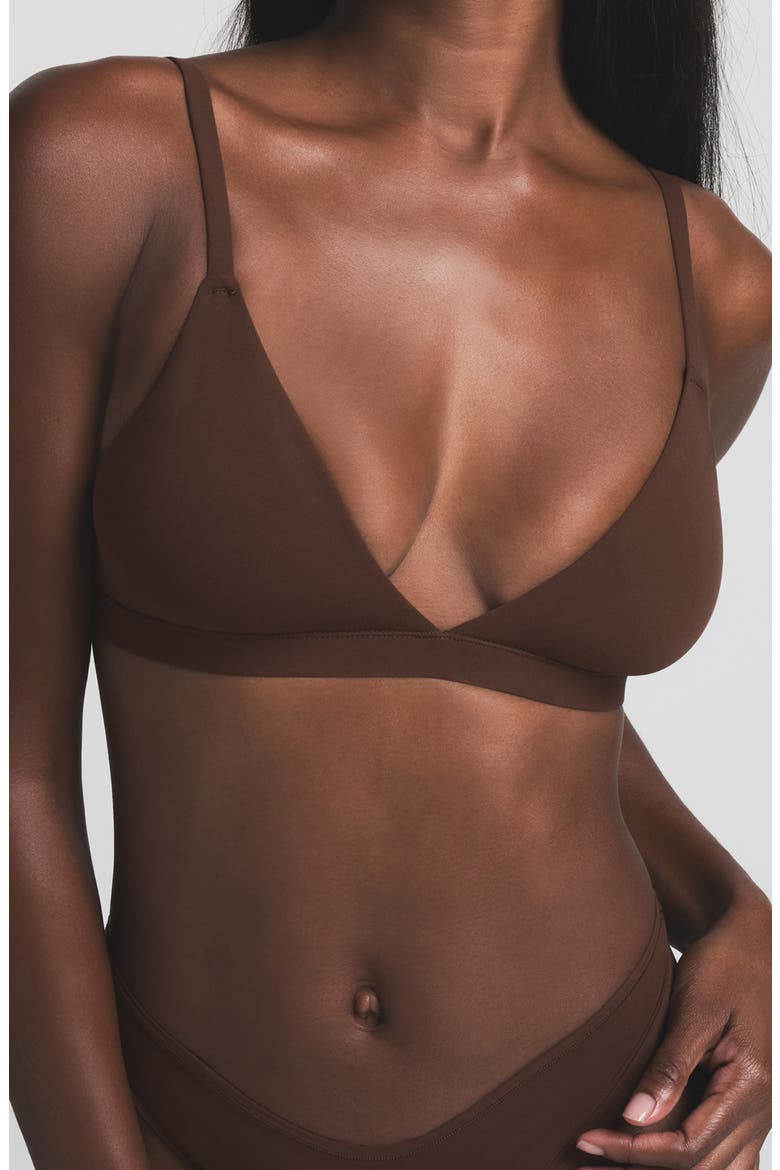 Fits Everybody Triangle Bralette, Alternate, color, COCOA