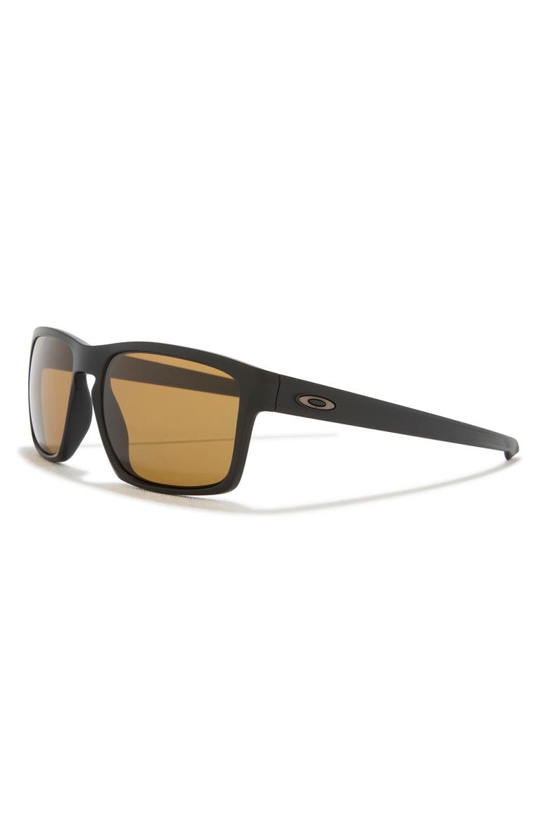 'Sliver® F' 57mm Polarized Sunglasses, Alternate, color, MATTE BLACK/ BRONZE