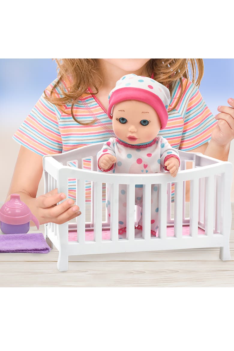 Doll In Crib 8" Baby Doll Playset 2+, Alternate, color, Multicolored