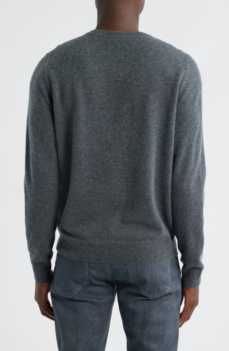 Nordstrom Cashmere V-Neck Sweater, Alternate, color, Grey Embers Heather