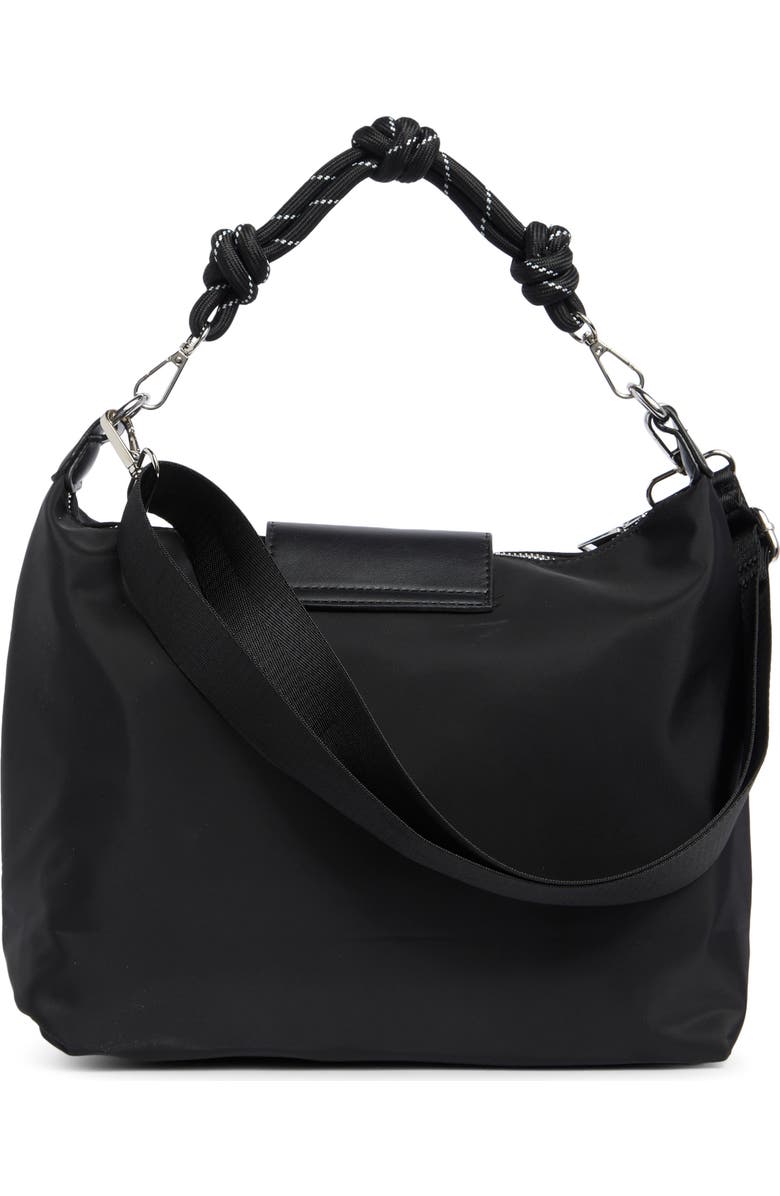 URBAN EXPRESSIONS HANDBAGS Nylon Flap Crossbody Bag, Alternate, color, Black