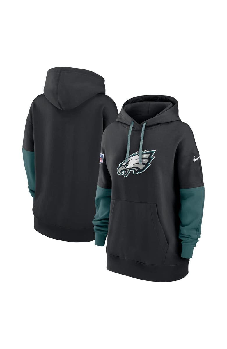 Nike Women's Nike Black Philadelphia Eagles 2024 Sideline Essential Fleece Pullover Hoodie, Main, color, 