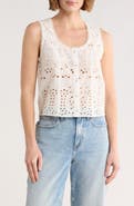 NSR Cotton Eyelet Buttoned Tank