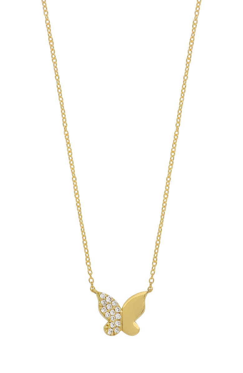 Bony Levy Pavé Diamond Butterfly Pendant Necklace, Main, color, 18K Yellow Gold