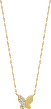 Bony Levy Pavé Diamond Butterfly Pendant Necklace
