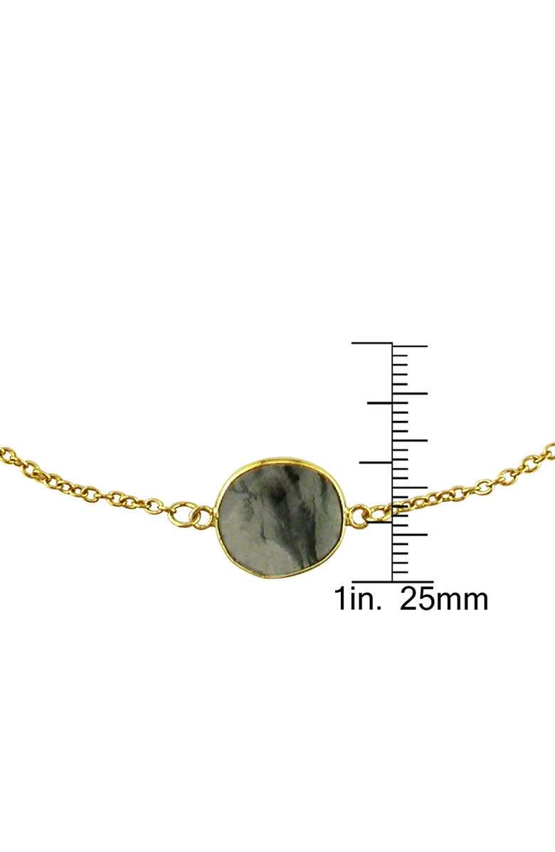 Julianna B. Gemstone Station Necklace Yellow-Plated Silver, Alternate, color, Quartz