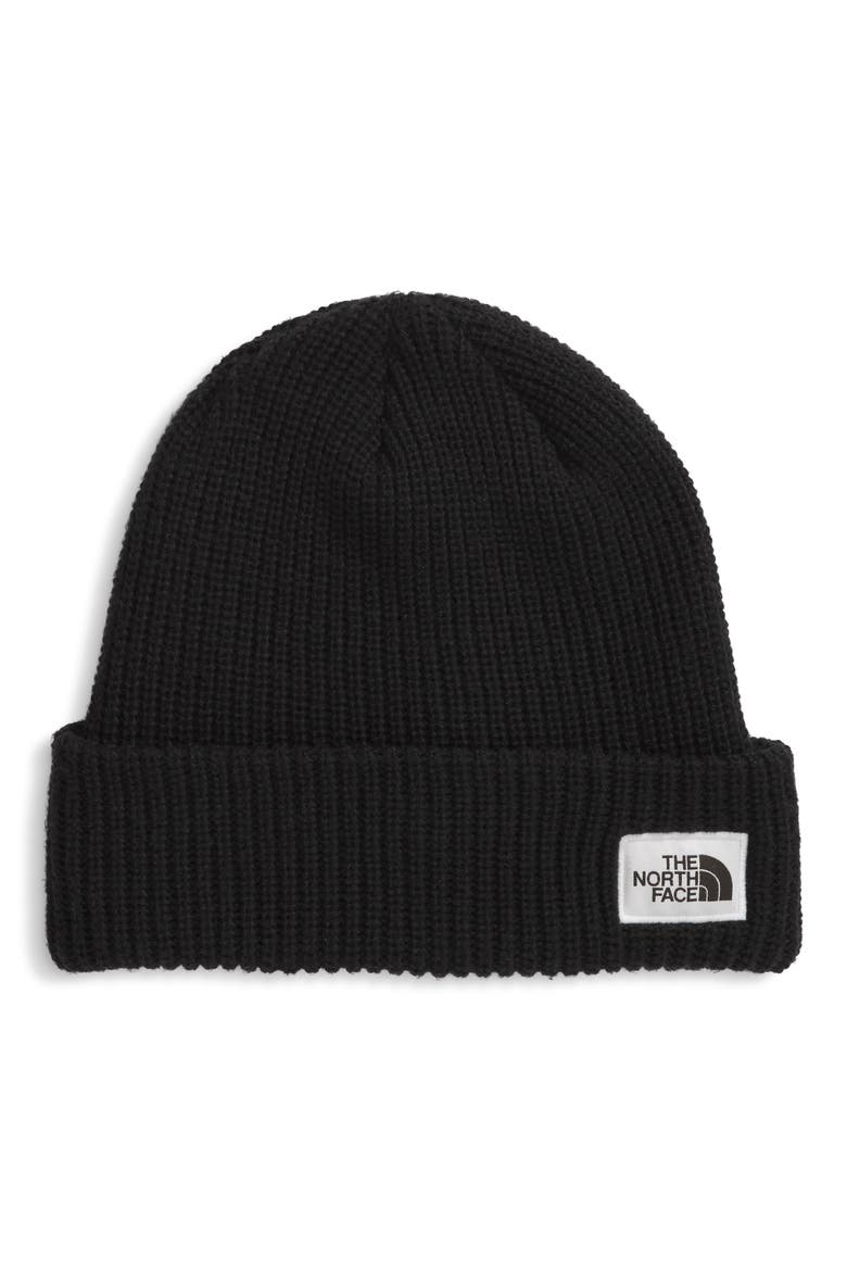 Salty Bae Knit Beanie, Main, color, TNF BLACK