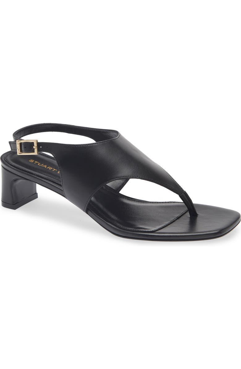 Stuart Weitzman Ankle Strap Sandal, Main, color, Black