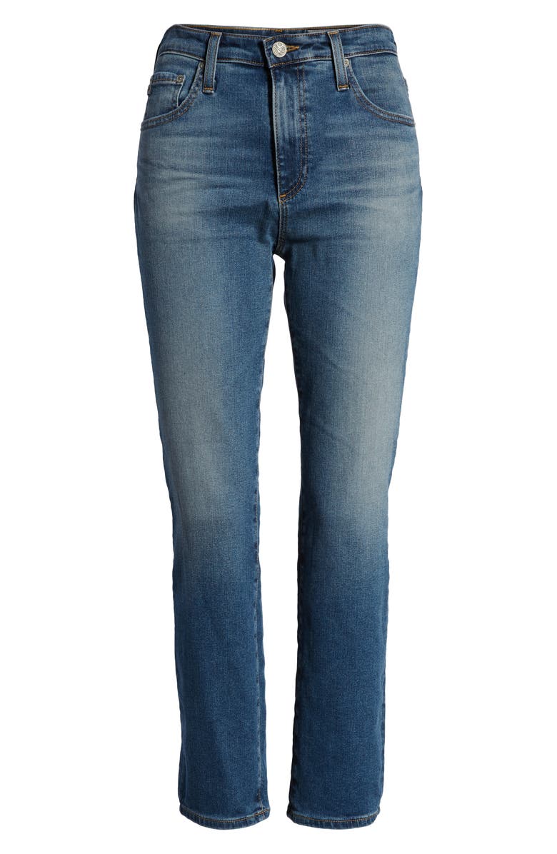 AG The Isabelle High Waist Crop Straight Leg Jeans, Alternate, color, 