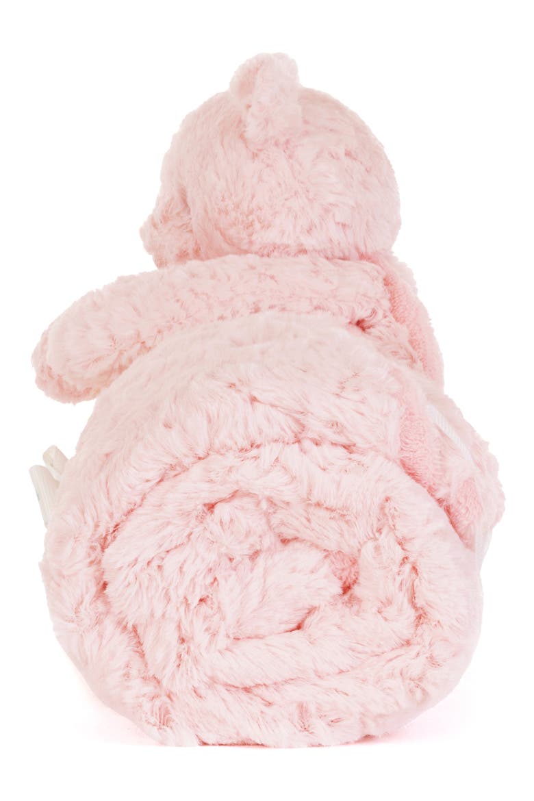 Leola Bear Blankie, Alternate, color, PINK