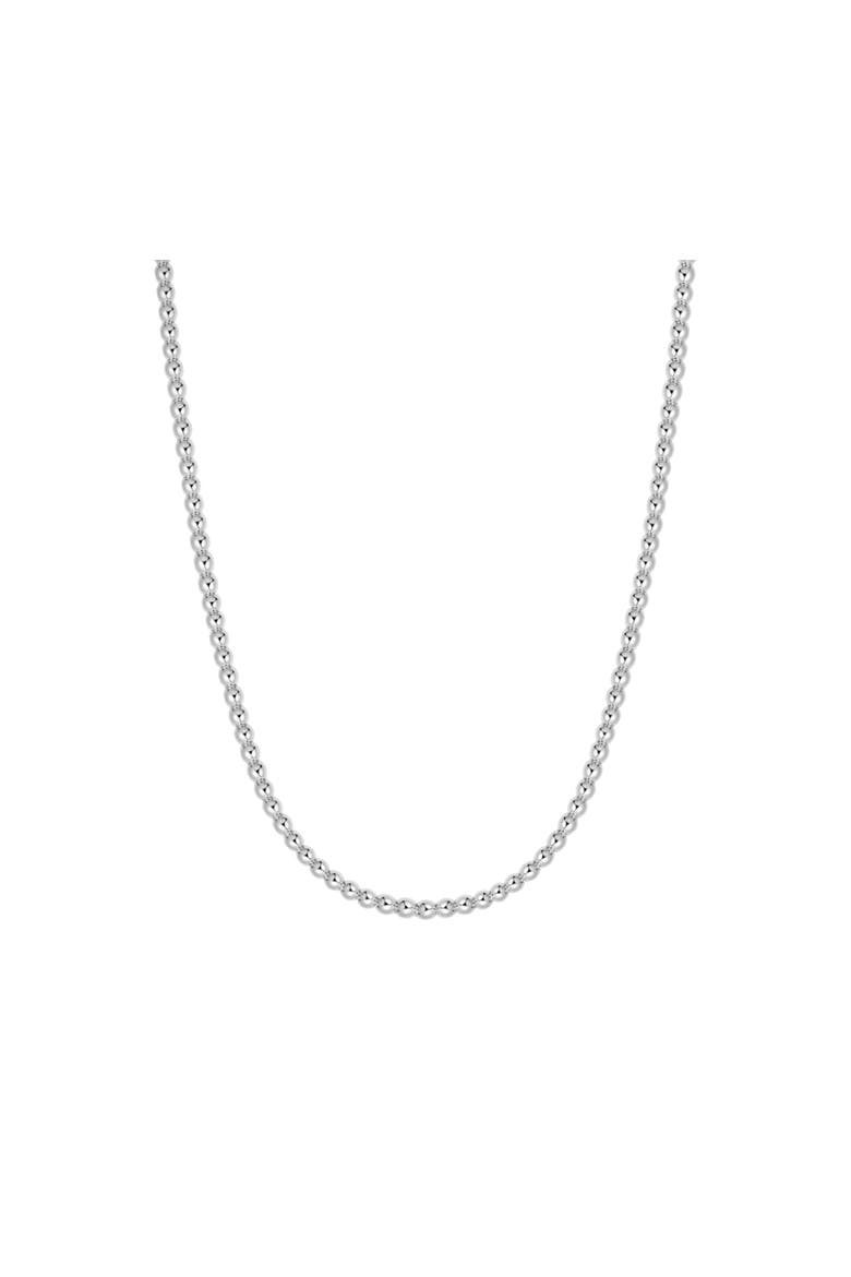 Sterling Silver Beaded Necklace, Main, color, Silver