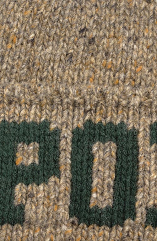 Polo Ralph Lauren Knit Tweed Polo Beanie In Brown