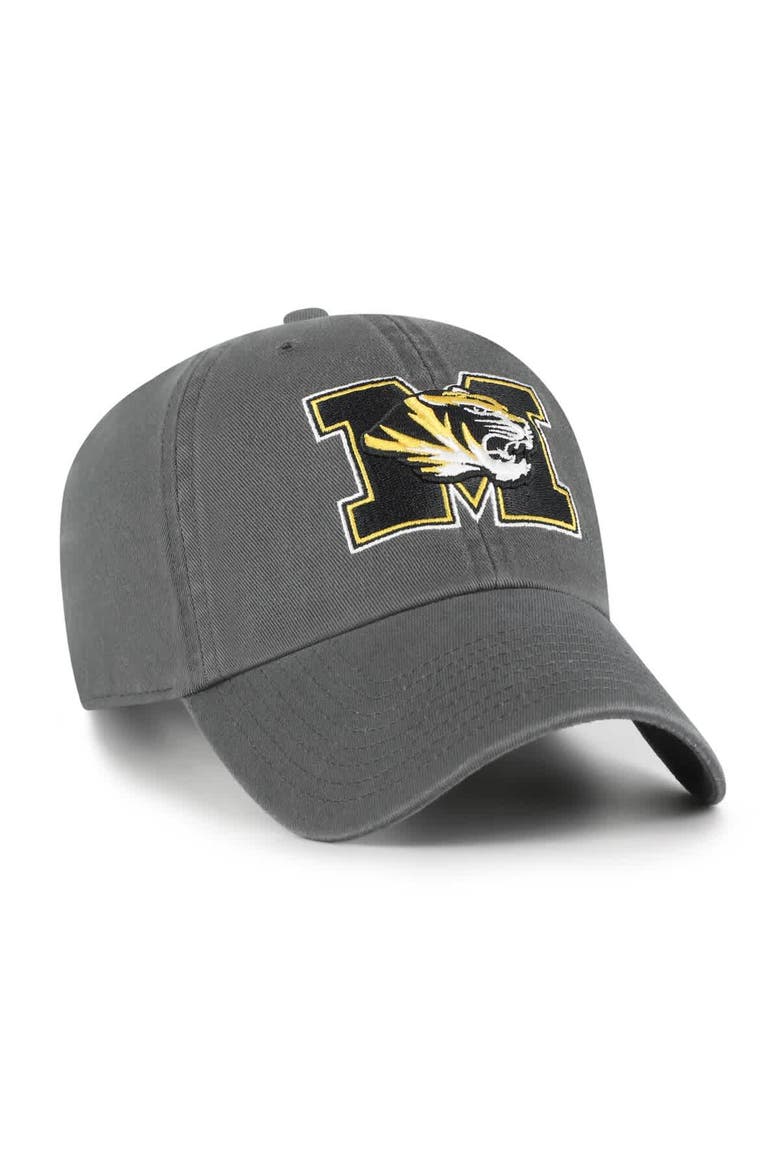 Men's '47 Charcoal Missouri Tigers Clean Up Adjustable Hat, Alternate, color, Charcoal