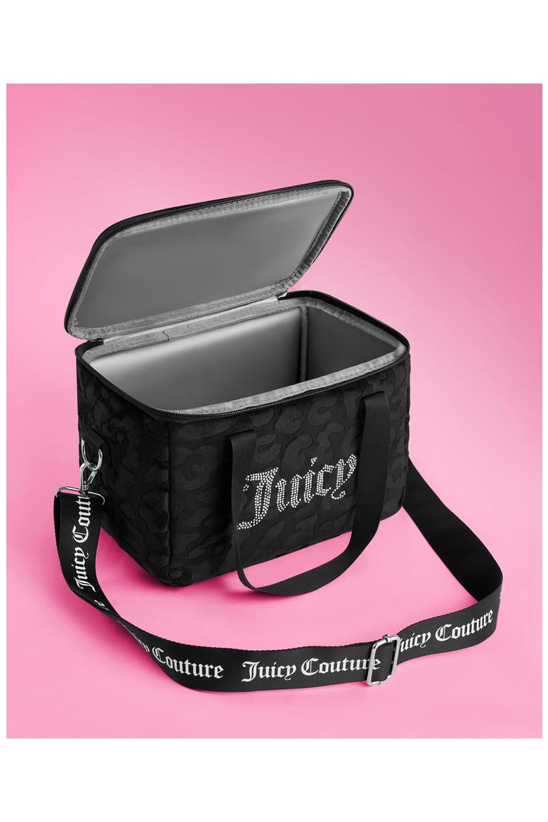 Chill Couture Insulated Lunch Bag, Alternate, color, BLACK EMBOSSED LEOPARD