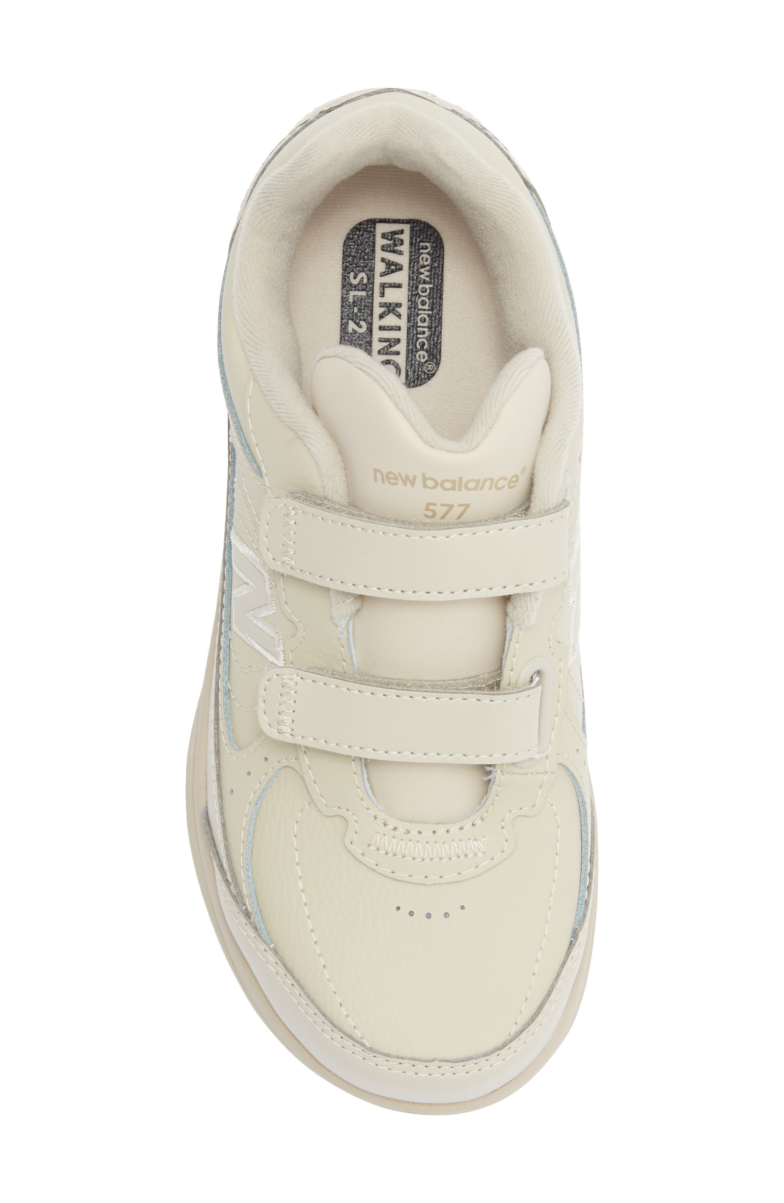 New Balance Leather Sneaker, Alternate, color, Bone
