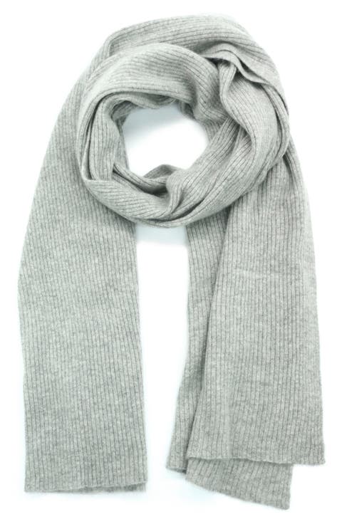 Cashmere Ribbed Wrap Scarf