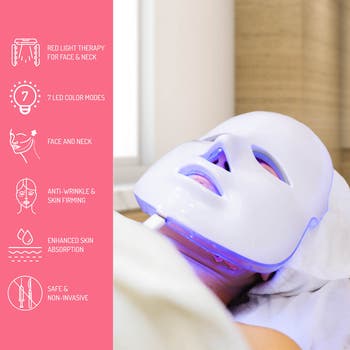 LED Light Therapy Face Mask 7 Color Skin Care Mask for Acne, Anti-Aging, Wrinkles & Rejuvenation