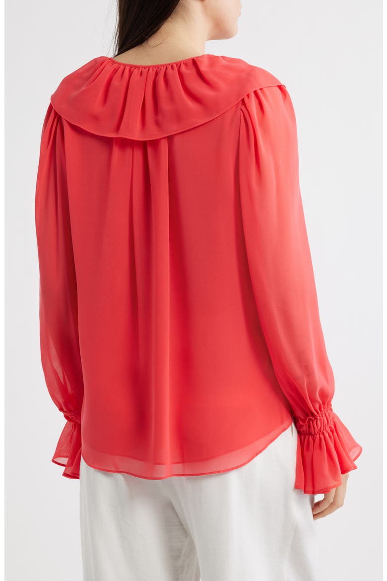 Joslyn Ruffle Top, Alternate, color, BRIGHT CORAL