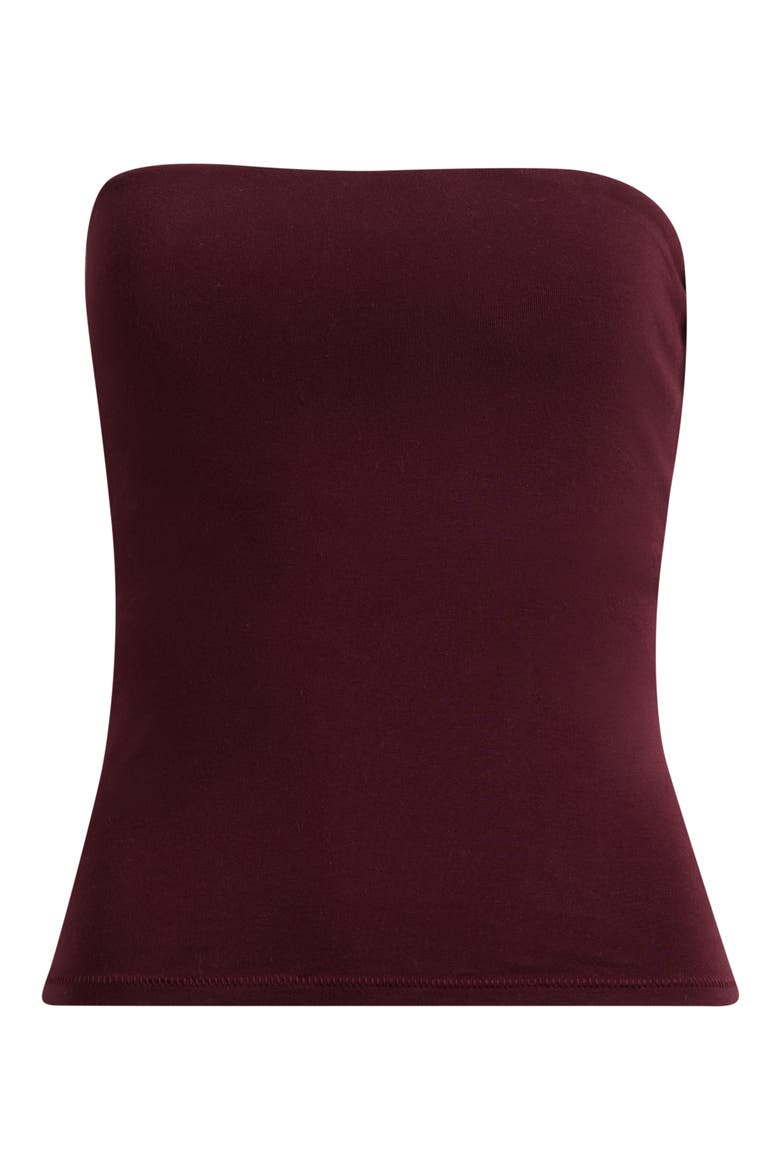 Cotton Jersey Tube Top, Main, color, CURRANT