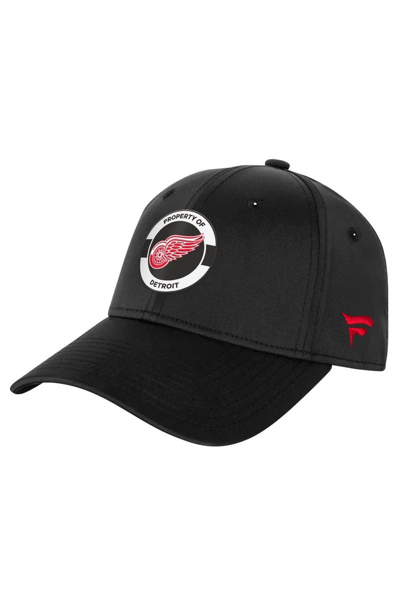 FANATICS Youth Fanatics Black Detroit Red Wings Authentic Pro Training Camp Stretch Fit Hat, Main, color, Black