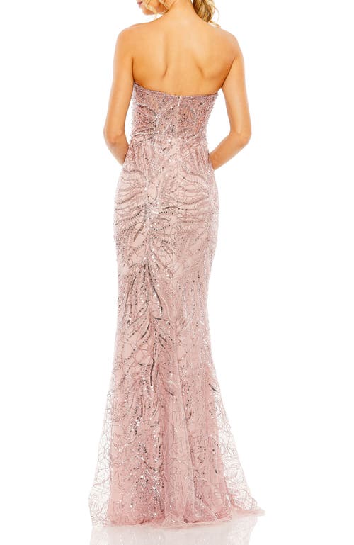 Mac Duggal Women's Embellished Strapless Gown In Blush