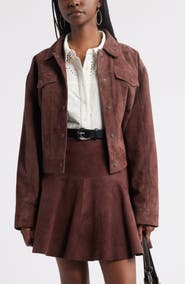 Treasure & Bond Suede Trucker Jacket