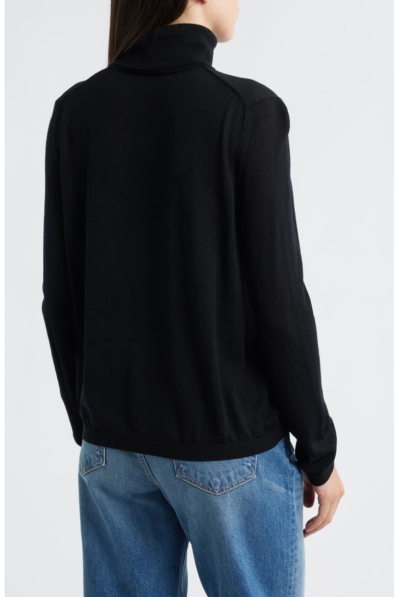 Turtleneck Wool Sweater, Alternate, color, BLACK