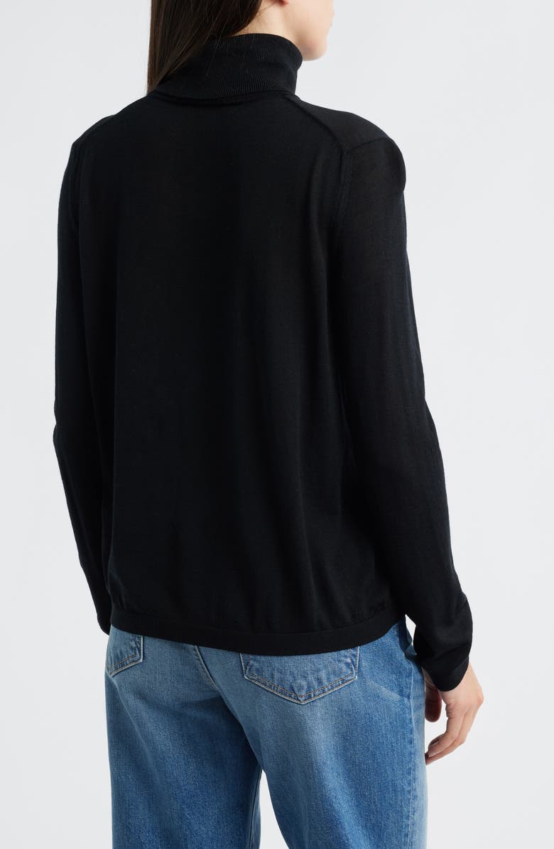 Mavi Jeans Turtleneck Wool Sweater, Alternate, color, Black