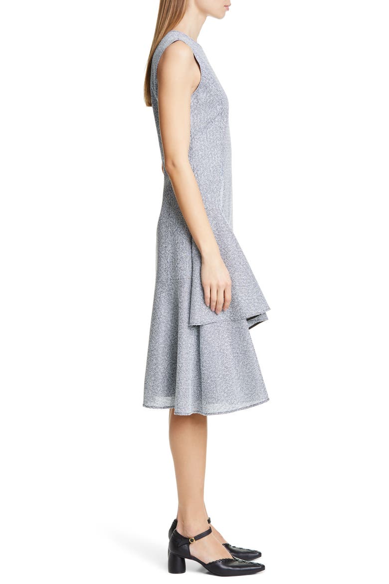 Ruffle Hem Tweed Dress, Alternate, color, SLATE