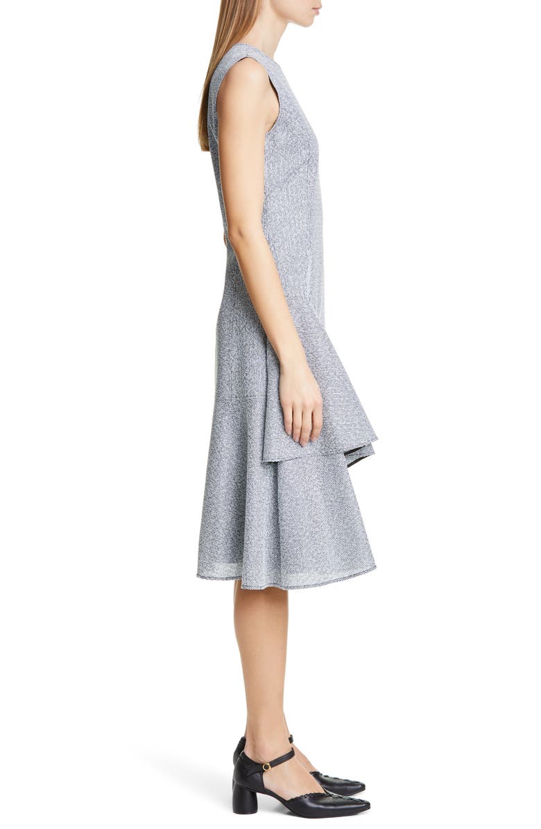 Adeam Ruffle Hem Tweed Dress, Alternate, color, 