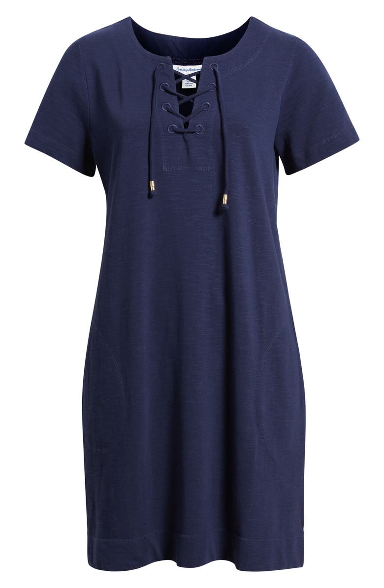 Tommy Bahama Sunset Harbor Short Sleeve Sundress, Alternate, color, Coastline