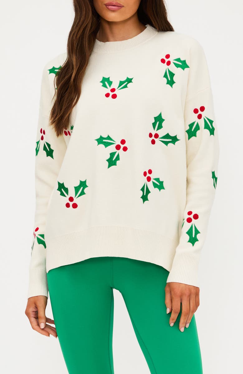 Beach Riot Callie Frosted Holly Sweater, Main, color,