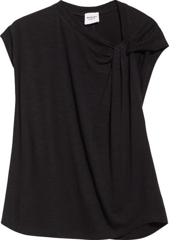 Isabel Marant Nayda Asymmetric Cotton Slub Top | Nordstrom