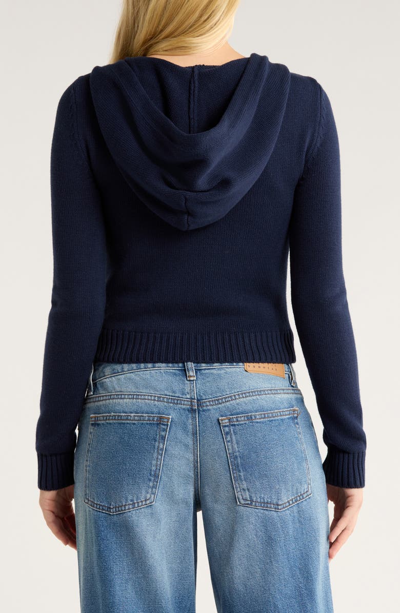 PacSun Skylar Front Zip Sweater Hoodie, Alternate, color, Navy