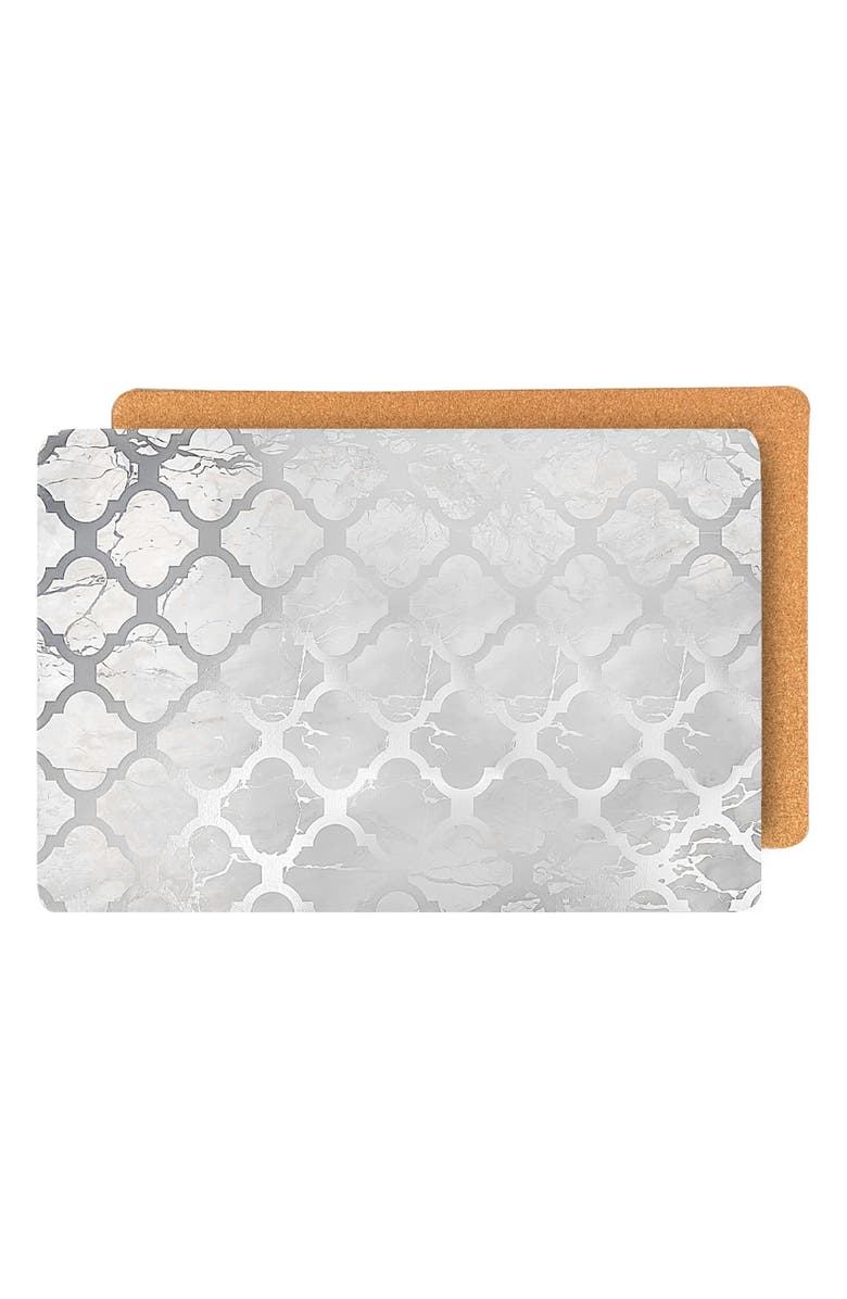 DAINTY HOME Mirrored Set of 8 Placemats, Main, color,