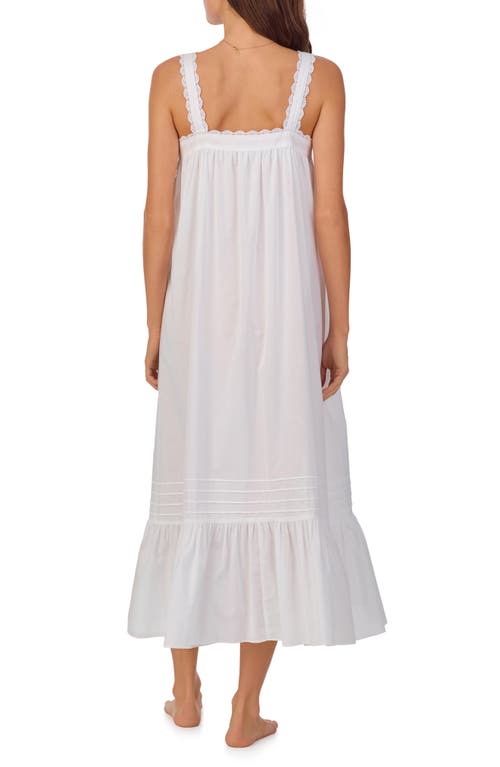 Eileen West Sleeveless Cotton Lawn Ballet Nightgown In White
