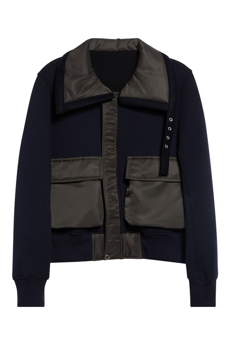 Sponge Sweat Blouson, Main, color, NAVY/ DARK KHAKI