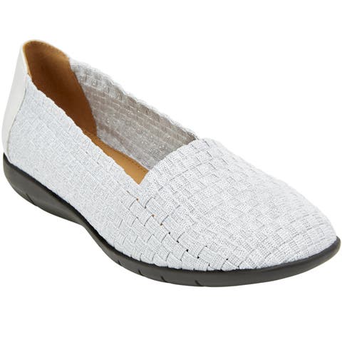 The Bethany Stretch Woven Slip On Flat (Wide Widths Available)