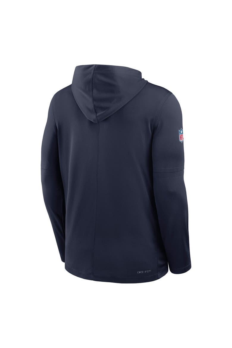 Men's Nike Navy Green Bay Packers Big & Tall Sideline Place Kicker Alternate Lightweight Hooded Long Sleeve Dri-FIT Top, Alternate, color, Navy