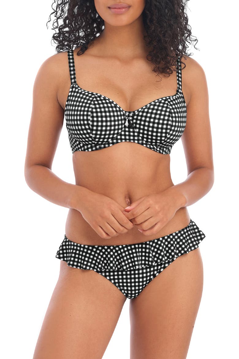 Check In Underwire Sweetheart Bikini Top, Main, color, MONOCHROME
