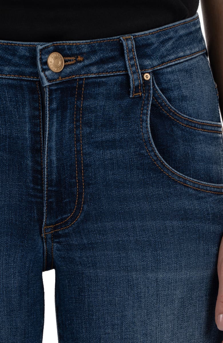 KUT from the Kloth Meg High Waist Cuffed Hem Wide Leg Jeans, Alternate, color, Kindhearted