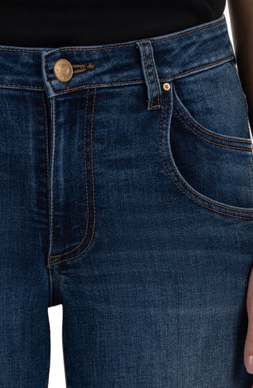 Kut From The Kloth Meg High Waist Cuffed Hem Wide Leg Jeans In Blue