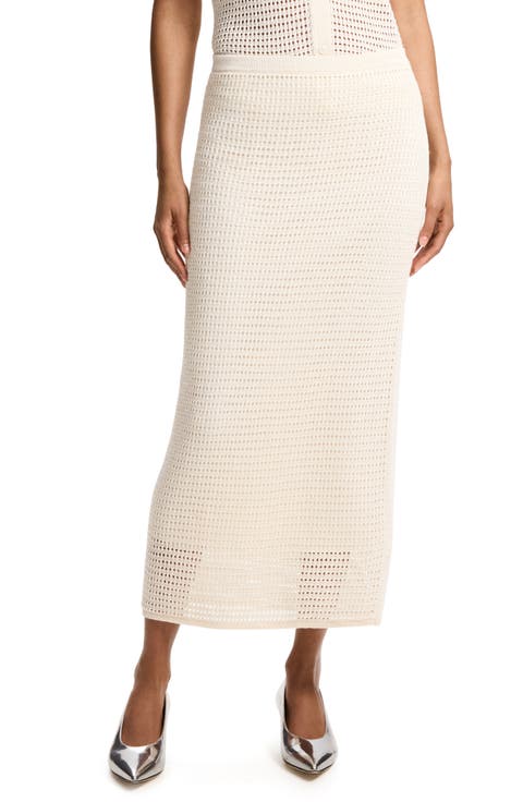 Mesh Knit Midi Skirt