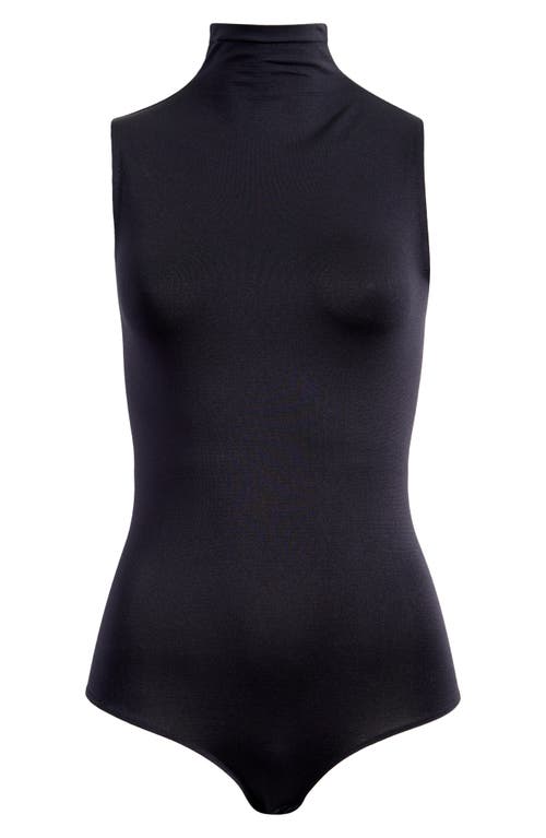 Commando Ballet Mockneck Sleeveless Bodysuit In Black In Black
